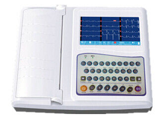 12 قناة تخطيط القلب آلة 7 بوصة المعدات الكهربائي مع لوحة مفاتيح كاملة
